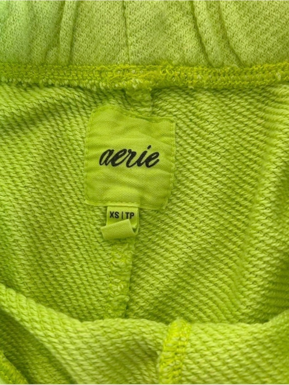 Aerie Neon Lime Terry Two-Piece Lounge Set - Picture 4 of 5